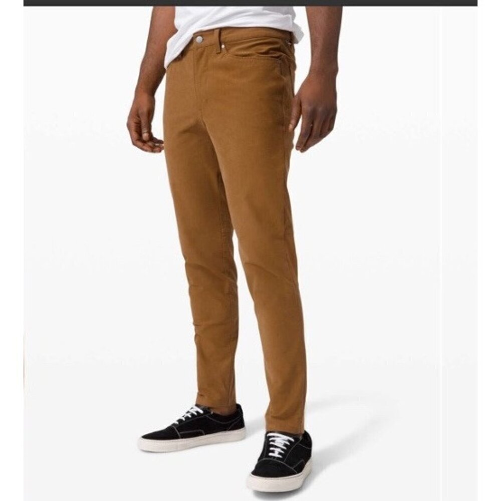 LULULEMON Men’s ABC Pant Slim Utilitech Pants Burnt Caramel Size 34